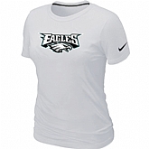 Nike Philadelphia Eagles Authentic Logo Women's T-Shirt White,baseball caps,new era cap wholesale,wholesale hats