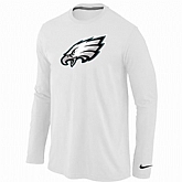 Nike Philadelphia Eagles Logo Long Sleeve T-Shirt White,baseball caps,new era cap wholesale,wholesale hats