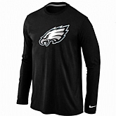 Nike Philadelphia Eagles Logo Long Sleeve T-Shirt black,baseball caps,new era cap wholesale,wholesale hats