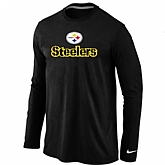 Nike Pittsburgh Steelers Authentic Logo Long Sleeve T-Shirt Black,baseball caps,new era cap wholesale,wholesale hats