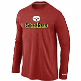 Nike Pittsburgh Steelers Authentic Logo Long Sleeve T-Shirt Red,baseball caps,new era cap wholesale,wholesale hats