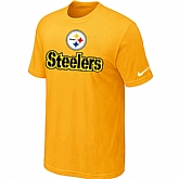 Nike Pittsburgh Steelers Authentic Logo T-Shirt Yellow,baseball caps,new era cap wholesale,wholesale hats