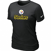 Nike Pittsburgh Steelers Authentic Logo Women's T-Shirt Black,baseball caps,new era cap wholesale,wholesale hats