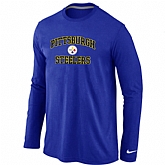 Nike Pittsburgh Steelers Heart & Soul Long Sleeve T-Shirt Blue,baseball caps,new era cap wholesale,wholesale hats