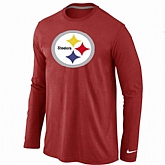 Nike Pittsburgh Steelers Logo Long Sleeve T-Shirt Red,baseball caps,new era cap wholesale,wholesale hats