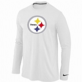 Nike Pittsburgh Steelers Logo Long Sleeve T-Shirt White,baseball caps,new era cap wholesale,wholesale hats