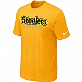 Nike Pittsburgh Steelers Sideline Legend Authentic Font T-Shirt Yellow,baseball caps,new era cap wholesale,wholesale hats