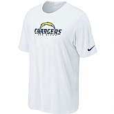 Nike San Diego Chargers Authentic Logo T-Shirt White,baseball caps,new era cap wholesale,wholesale hats