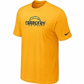 Nike San Diego Chargers Authentic Logo T-Shirt Yellow,baseball caps,new era cap wholesale,wholesale hats