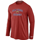 Nike San Diego Chargers Heart & Soul Long Sleeve T-Shirt Red,baseball caps,new era cap wholesale,wholesale hats