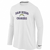 Nike San Diego Chargers Heart & Soul Long Sleeve T-Shirt White,baseball caps,new era cap wholesale,wholesale hats