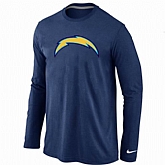 Nike San Diego Chargers Logo Long Sleeve T-Shirt D.Blue,baseball caps,new era cap wholesale,wholesale hats