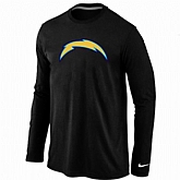 Nike San Diego Chargers Logo Long Sleeve T-Shirt black,baseball caps,new era cap wholesale,wholesale hats