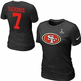 Nike San Francisco 49ers 7 Kaepernick Name & Number Super Bowl XLVII Women's T-Shirt Black,baseball caps,new era cap wholesale,wholesale hats
