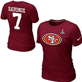 Nike San Francisco 49ers 7 Kaepernick Name & Number Super Bowl XLVII Women's T-Shirt Red,baseball caps,new era cap wholesale,wholesale hats