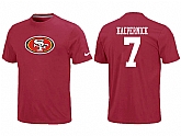 Nike San Francisco 49ers 7 Kaepernick Name & Number T-Shirt Red,baseball caps,new era cap wholesale,wholesale hats
