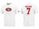 Nike San Francisco 49ers 7 Kaepernick Name & Number T-Shirt White,baseball caps,new era cap wholesale,wholesale hats