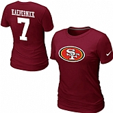 Nike San Francisco 49ers 7 Kaepernick Name & Number Women's T-Shirt Red,baseball caps,new era cap wholesale,wholesale hats