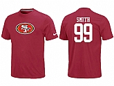 Nike San Francisco 49ers 99 SMITH Name & Number T-Shirt Red,baseball caps,new era cap wholesale,wholesale hats