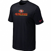 Nike San Francisco 49ers Authentic Logo T-Shirt Black,baseball caps,new era cap wholesale,wholesale hats