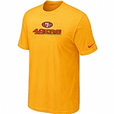 Nike San Francisco 49ers Authentic Logo T-Shirt Yellow,baseball caps,new era cap wholesale,wholesale hats