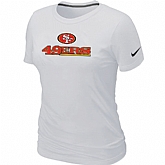 Nike San Francisco 49ers Authentic Logo Women's T-Shirt White,baseball caps,new era cap wholesale,wholesale hats