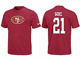 Nike San Francisco 49ers Frank Gore Name & Number T-Shirt Red,baseball caps,new era cap wholesale,wholesale hats