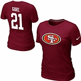 Nike San Francisco 49ers Frank Gore Name & Number Women's T-Shirt Red,baseball caps,new era cap wholesale,wholesale hats