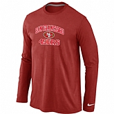 Nike San Francisco 49ers Heart & Soul Long Sleeve T-Shirt Red,baseball caps,new era cap wholesale,wholesale hats