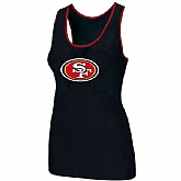 Nike San Francisco 49ers Ladies Big Logo Tri-Blend Racerback stretch Tank Top Black