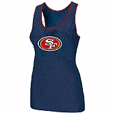 Nike San Francisco 49ers Ladies Big Logo Tri-Blend Racerback stretch Tank Top Blue