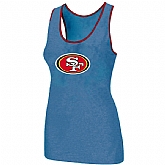 Nike San Francisco 49ers Ladies Big Logo Tri-Blend Racerback stretch Tank Top L.Blue