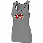 Nike San Francisco 49ers Ladies Big Logo Tri-Blend Racerback stretch Tank Top L.grey
