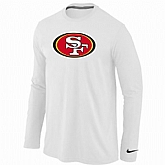 Nike San Francisco 49ers Logo Long Sleeve T-Shirt White,baseball caps,new era cap wholesale,wholesale hats