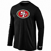 Nike San Francisco 49ers Logo Long Sleeve T-Shirt black,baseball caps,new era cap wholesale,wholesale hats