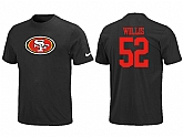Nike San Francisco 49ers Patrick Willis Name & Number T-Shirt BLack,baseball caps,new era cap wholesale,wholesale hats