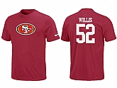 Nike San Francisco 49ers Patrick Willis Name & Number T-Shirt Red,baseball caps,new era cap wholesale,wholesale hats