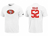 Nike San Francisco 49ers Patrick Willis Name & Number T-Shirt White,baseball caps,new era cap wholesale,wholesale hats