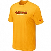 Nike San Francisco 49ers Sideline Legend Authentic Font T-Shirt Yellow,baseball caps,new era cap wholesale,wholesale hats