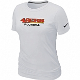 Nike San Francisco 49ers Sideline Legend Authentic Font Women's T-Shirt White,baseball caps,new era cap wholesale,wholesale hats