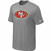 Nike San Francisco 49ers Sideline Legend Authentic Logo T-Shirt Light grey,baseball caps,new era cap wholesale,wholesale hats