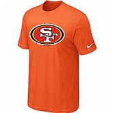 Nike San Francisco 49ers Sideline Legend Authentic Logo T-Shirt Orange,baseball caps,new era cap wholesale,wholesale hats