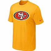 Nike San Francisco 49ers Sideline Legend Authentic Logo T-Shirt Yellow,baseball caps,new era cap wholesale,wholesale hats