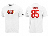 Nike San Francisco 49ers Vernon Davis Name & Number T-Shirt White,baseball caps,new era cap wholesale,wholesale hats