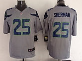 Nike Seattle Seahawks #25 Richard Sherman Gray Game Jerseys,baseball caps,new era cap wholesale,wholesale hats