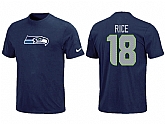 Nike Seattle Seahawks 18 Sidney Rice Name & Number T-Shirt,baseball caps,new era cap wholesale,wholesale hats