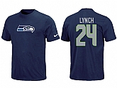 Nike Seattle Seahawks 24 Marshawn Lynch Name & Number T-Shirt,baseball caps,new era cap wholesale,wholesale hats