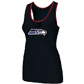 Nike Seattle Seahawks Ladies Big Logo Tri-Blend Racerback stretch Tank Top Black