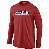 Nike Seattle Seahawks Logo Long Sleeve T-Shirt Red,baseball caps,new era cap wholesale,wholesale hats