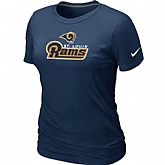 Nike St. Louis Rams Authentic Logo Women's T-Shirt D.Blue,baseball caps,new era cap wholesale,wholesale hats